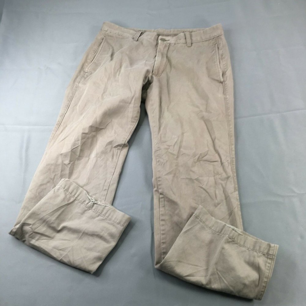 The Original Khaki Mens Pants Brown 32 Chino Slacks Pockets 32X30 Casual #0999